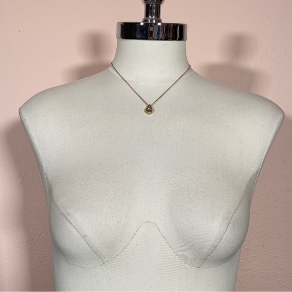 Vintage AVON Faux Amethyst February Birthstone Preppy Dainty Teardrop Necklace - Picture 8 of 9